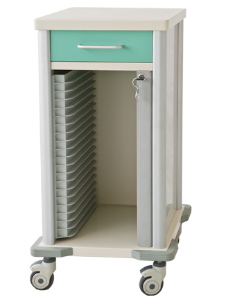 彩色单列病历夹车