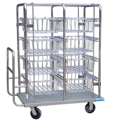 不锈钢篮筐运输车（双