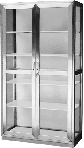 YC-QJ1020不锈钢器械柜（三面玻璃视窗）